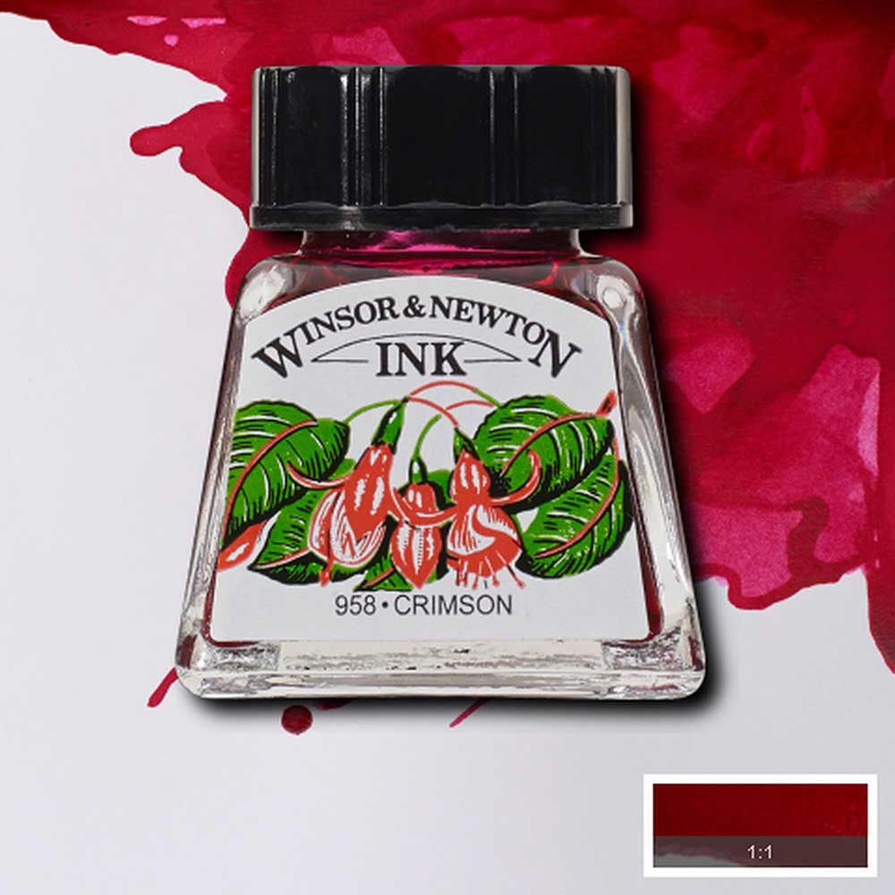 Winsor & Newton Drawing Ink 14ml Crimson 203
