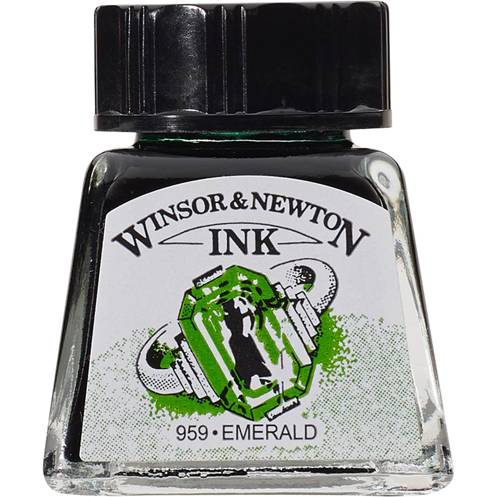 Winsor & Newton Drawing Ink 14ml Emerald 235
