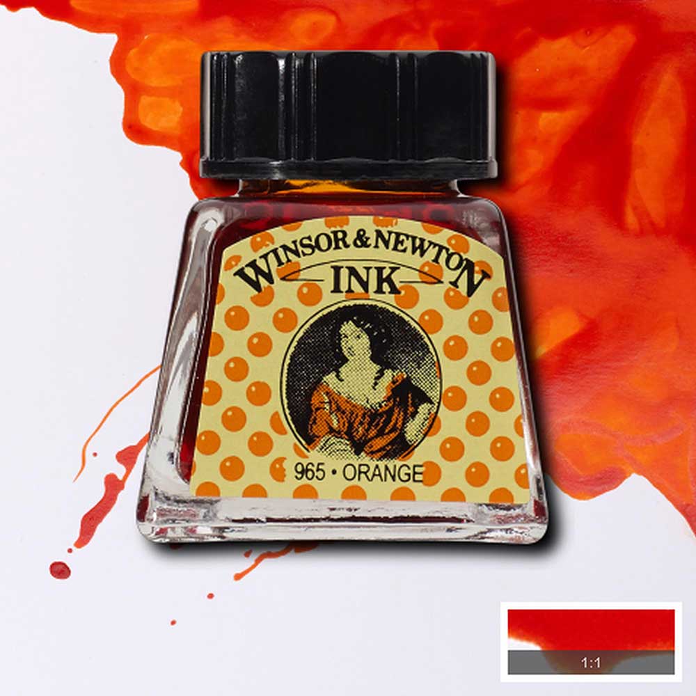 Winsor & Newton Drawing Ink 14ml Orange 449