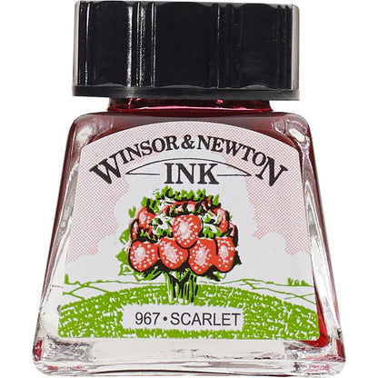 Winsor & Newton Drawing Ink 14ml Scarlet 601