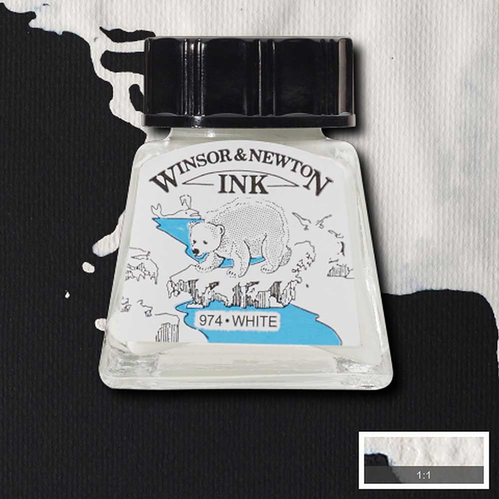 Winsor & Newton Drawing Ink 14ml White 702