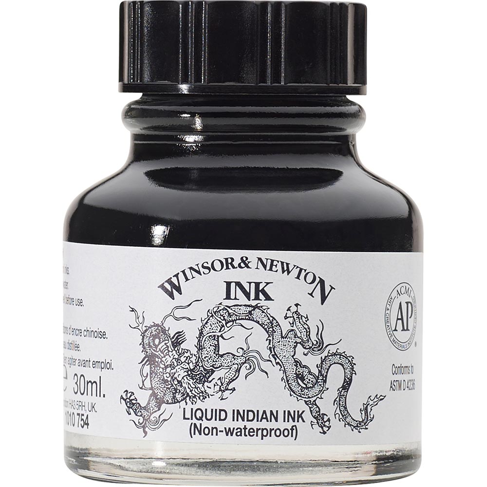 Winsor & Newton Drawing Ink 30ml Black 030