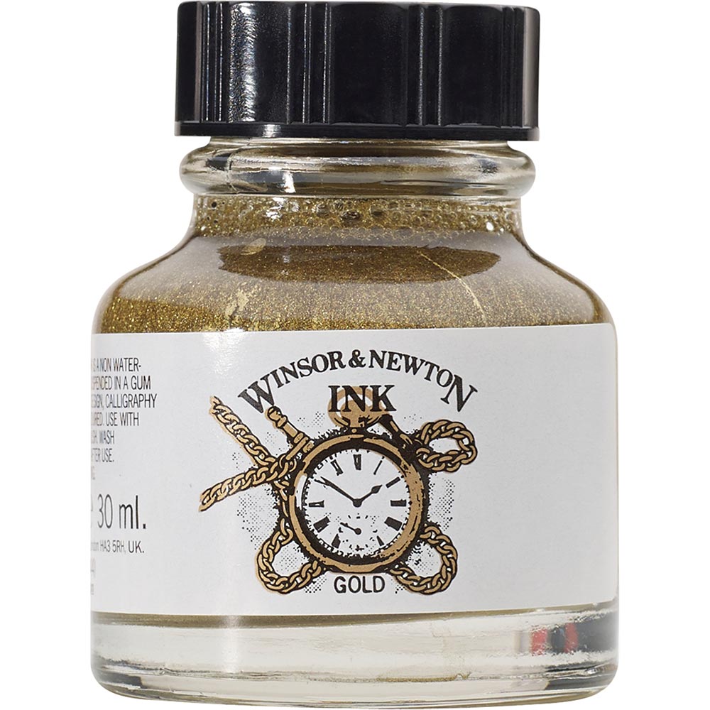 Color Box Ink Winsor & Newton Drawing Ink 30ml Gold 283 – Colorbox