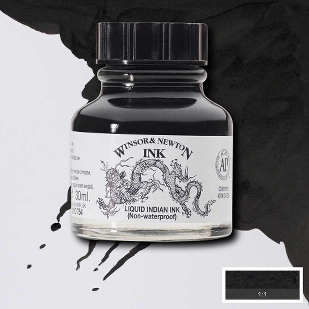 Winsor & Newton Drawing Ink 30ml Liquid Indian 754
