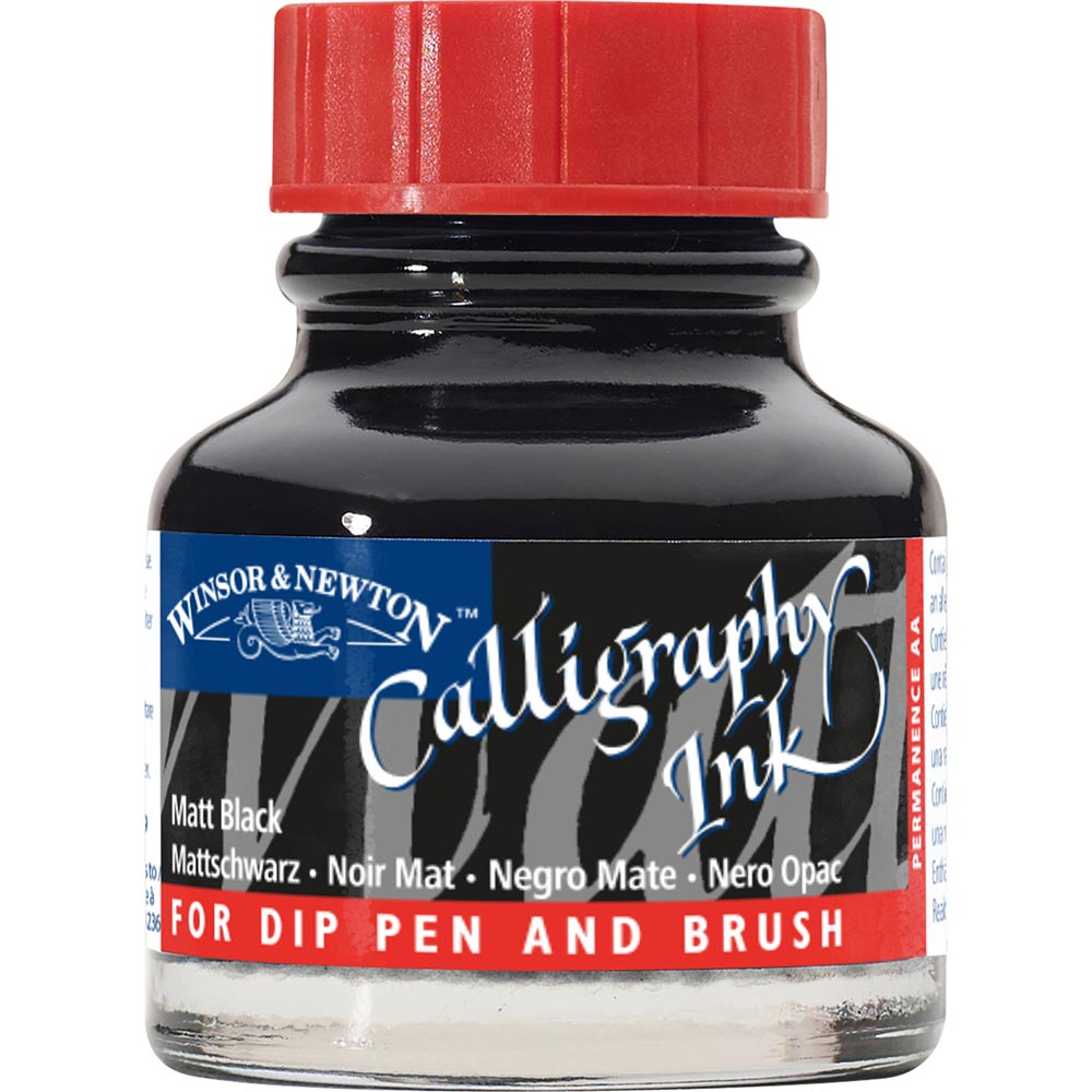 Winsor & Newton Calligraphy Ink 30ml Matt Black 030