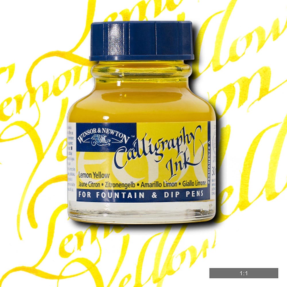 Winsor & Newton Calligraphy Ink 30ml Lemon Yellow 345