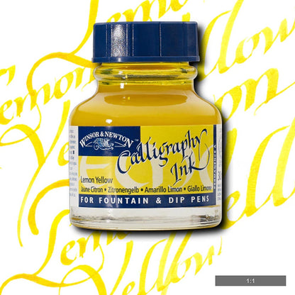 Winsor & Newton Calligraphy Ink 30ml Lemon Yellow 345