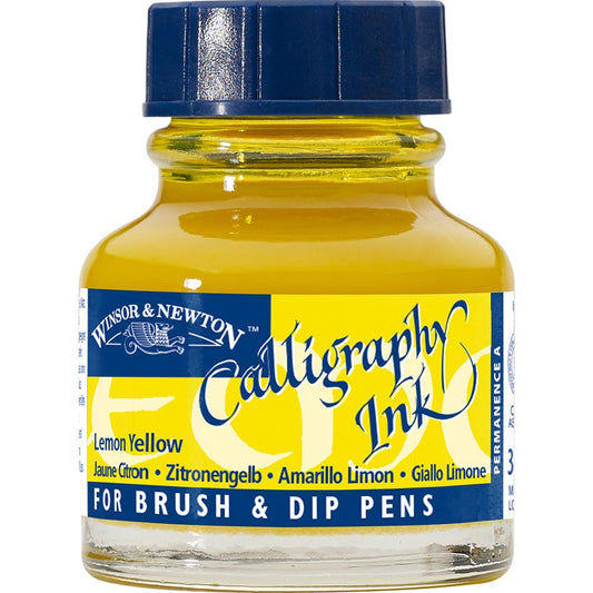 Winsor & Newton Calligraphy Ink 30ml Lemon Yellow 345