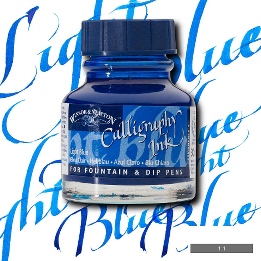 Winsor & Newton Calligraphy Ink 30ml Light Blue 350