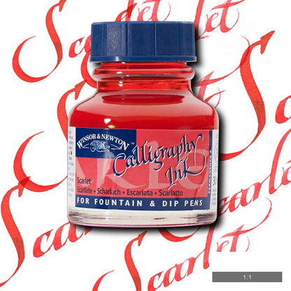 Winsor & Newton Calligraphy Ink 30ml Scarlet 601