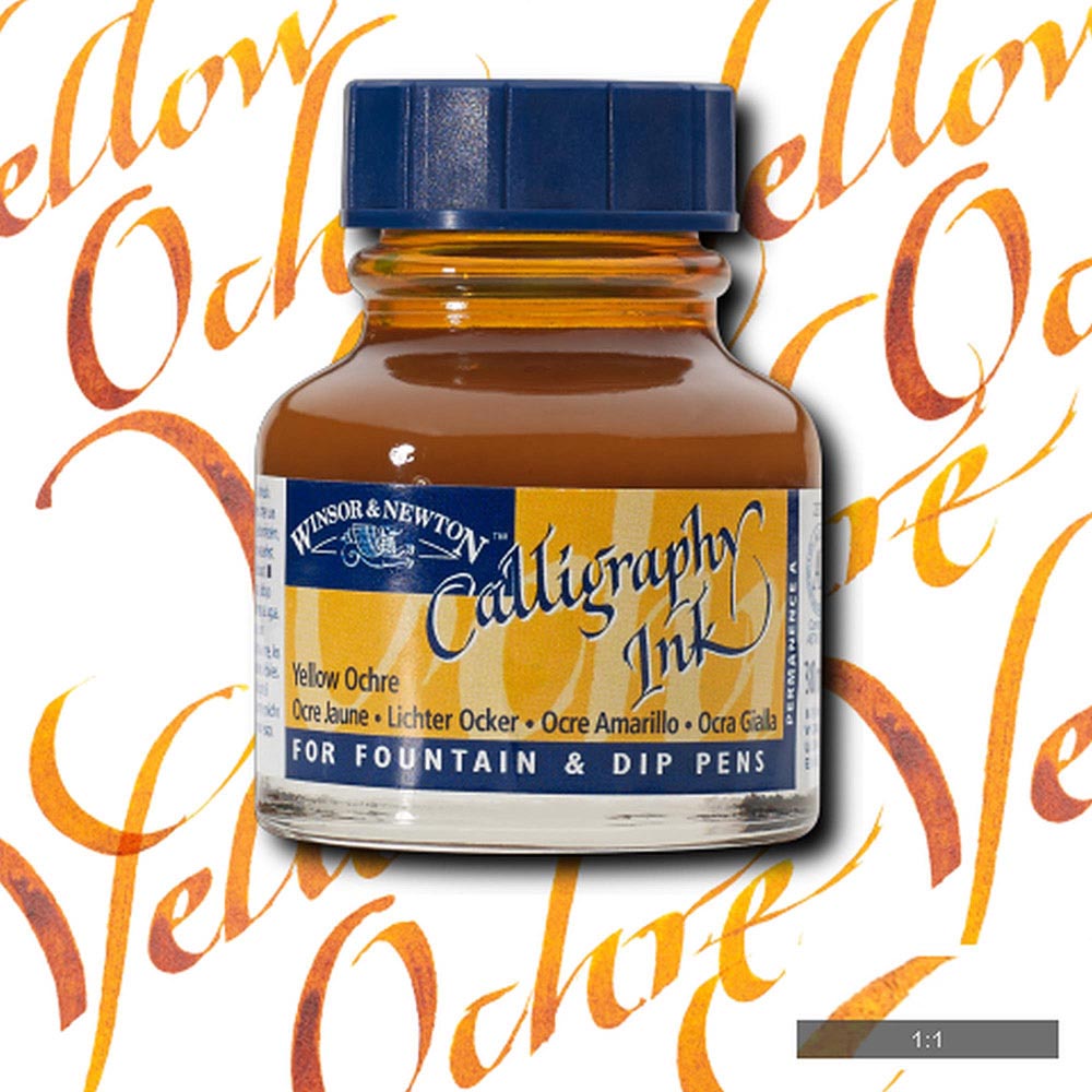 Winsor & Newton Calligraphy Ink 30ml Yellow Ochre 744