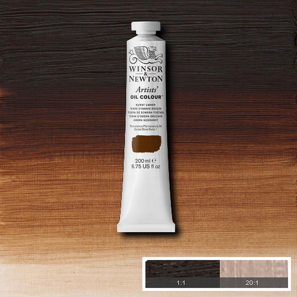 Winsor & Newton Artists' Yağlı Boya 200ml Burnt Umber 076 S.1