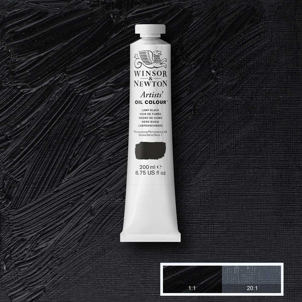 Winsor & Newton Artists' Yağlı Boya 200ml Lamp Black 337 S.1