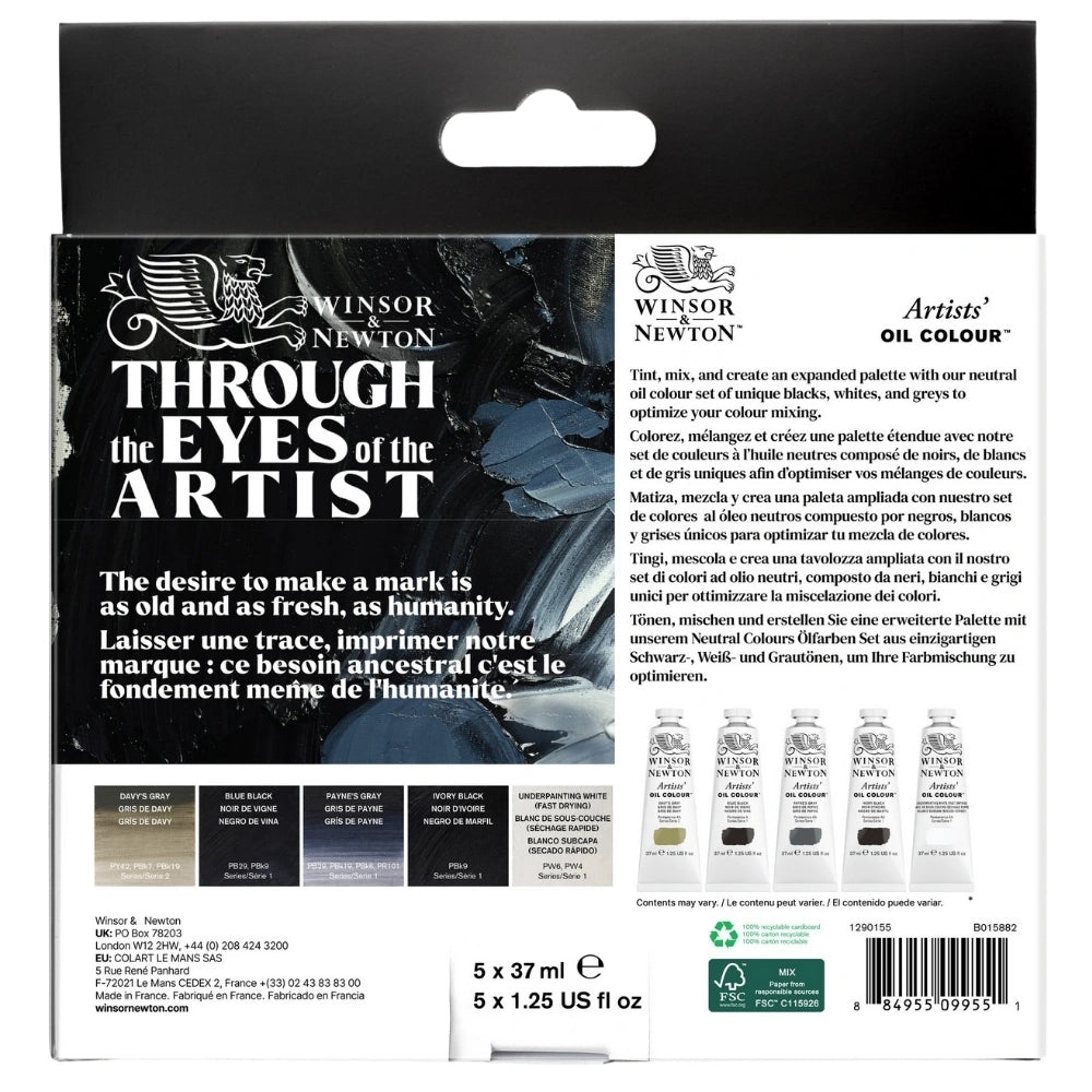 Winsor & Newton Artists Yağlı Boya Neutral Set (5x37ml)
