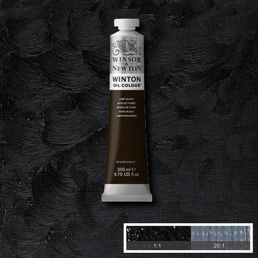 Winsor & Newton Winton Yağlı Boya 200ml Lamp Black 337