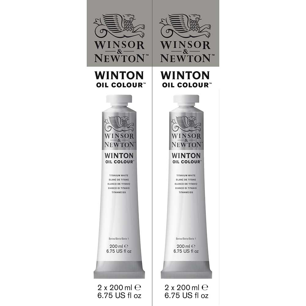 Winsor & Newton Winton Twin Pack 2x200ml Titanium White 644