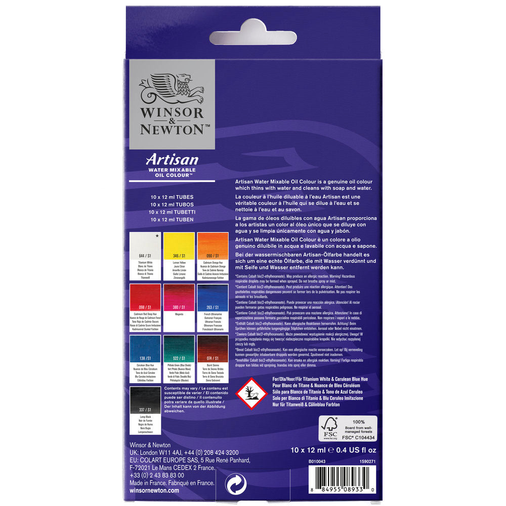 Winsor & Newton Artisan Yağlı Boya Access Boya Seti 10x12ml Tüp