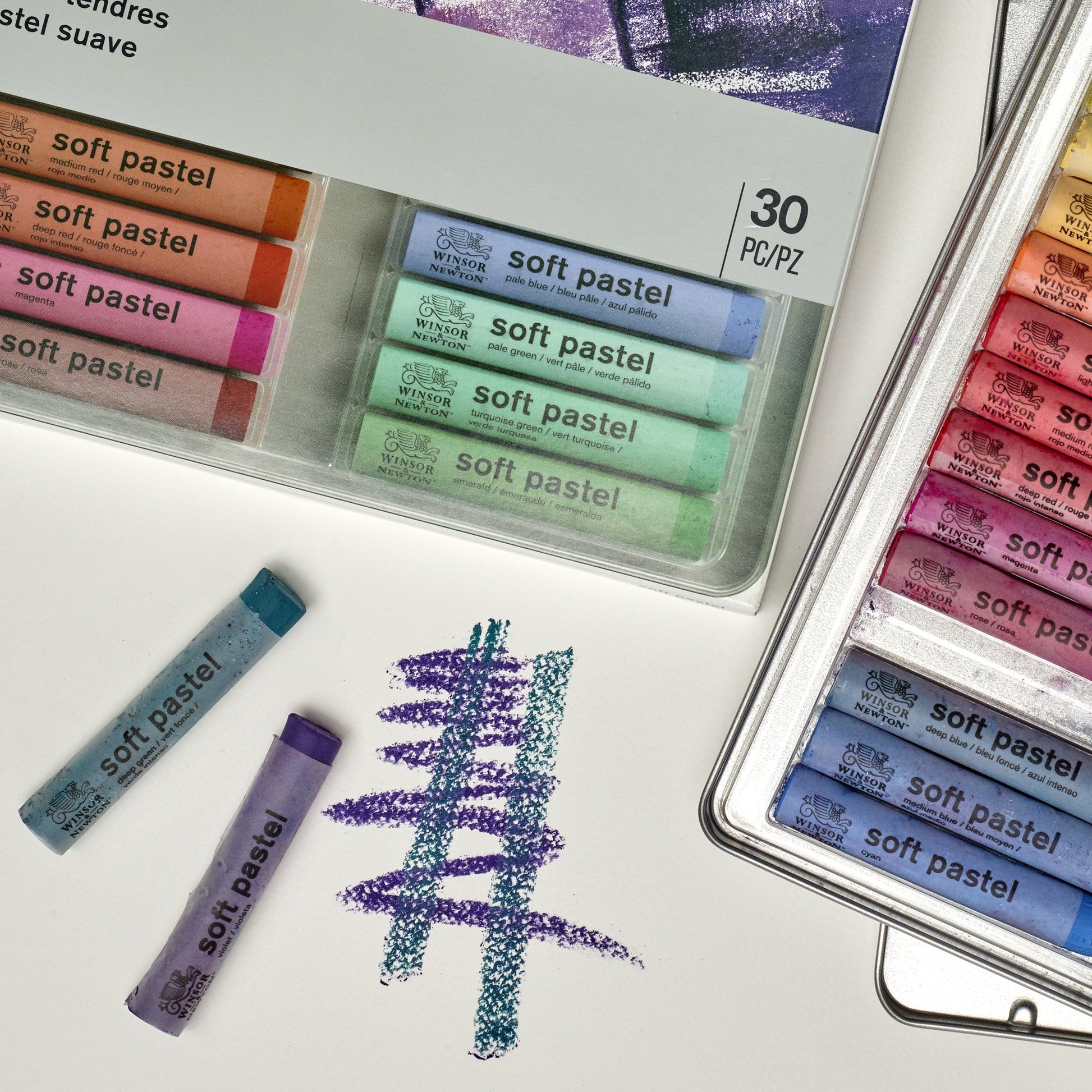 Winsor & Newton Yumuşak Pastel Seti (30 Renk)