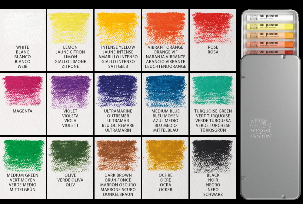 Winsor & Newton Yağlı Pastel Seti (15 Renk)