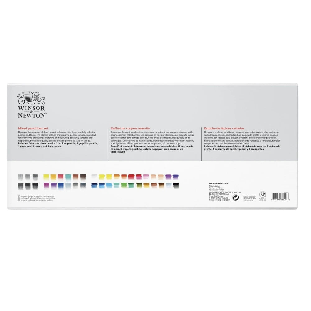 Winsor & Newton 45'li Boya Kalemi Seti Karışık - Karton Kutulu