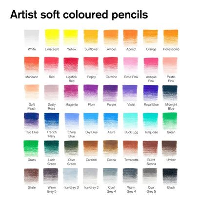 Winsor&Newton Studio Collection 50'li Renkli Kalem Seti - Karton Kutulu