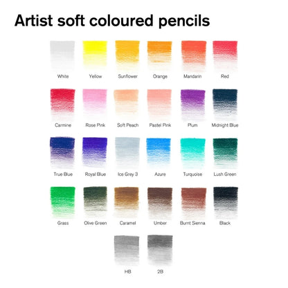 Winsor&Newton Studio Collection 27'li Renkli Kalem Seti - Çantalı