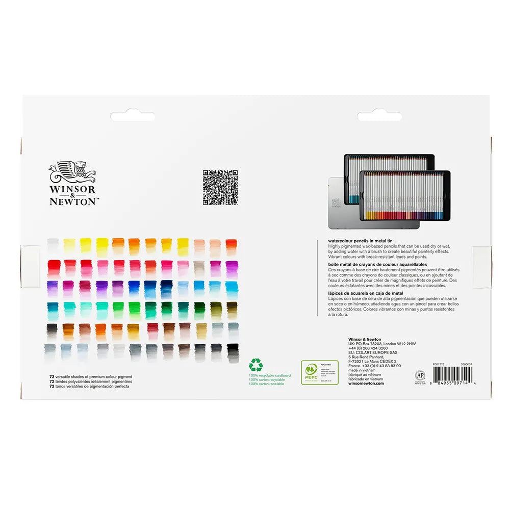 Winsor & Newton Studio Collection 72'li Sulu Boya Kalem Set