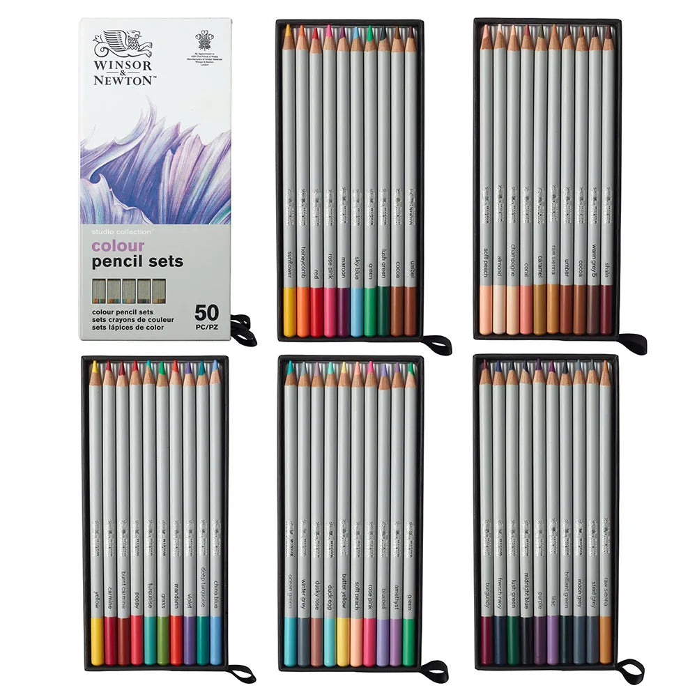 Winsor & Newton Studio Collection 50'li Renkli Kalem Set (5 x 10 Renkli Kalem Seti)