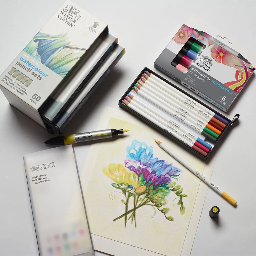 Winsor & Newton Studio Collection 50'li Sulu Boya Kalem Set (5 x 10 Sulu Boya Kalem Seti)