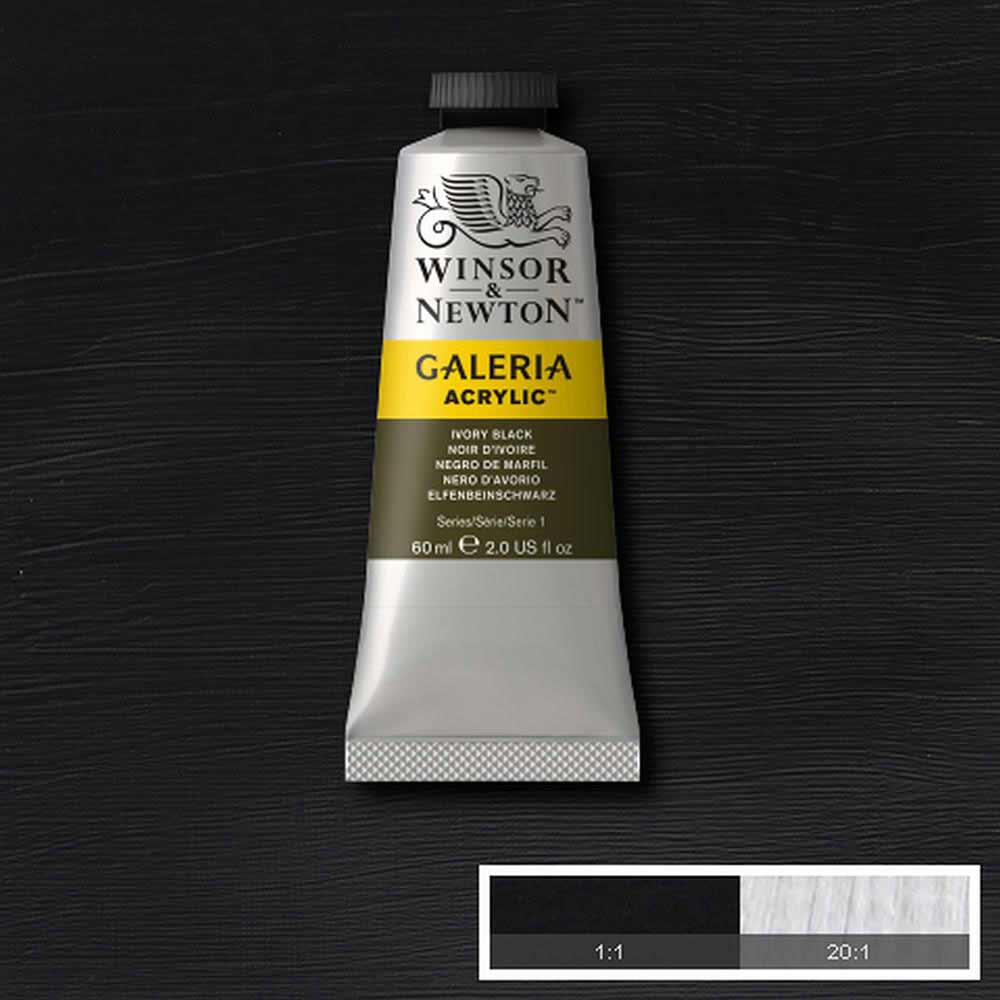 Winsor & Newton Galeria Acrylic 60ml Ivory Black 331