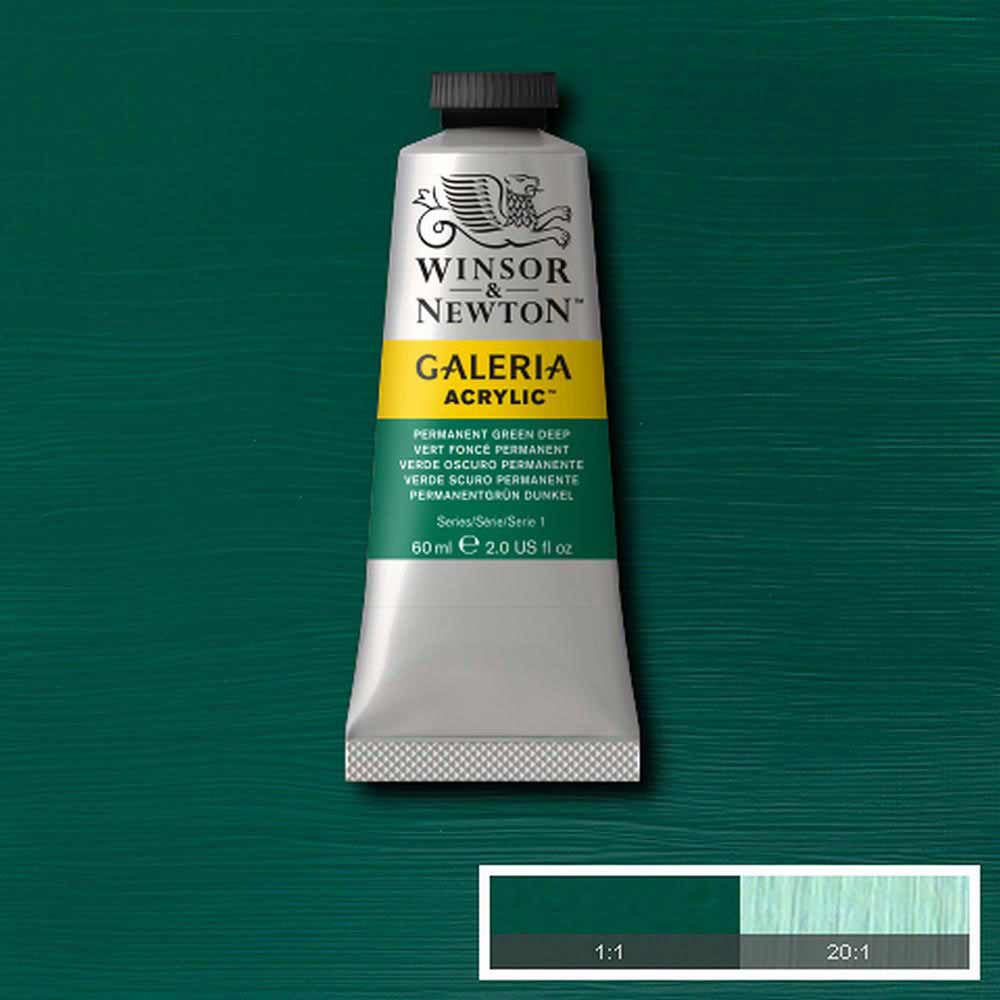 Winsor & Newton Galeria Acrylic 60ml Permanent Green Deep 482