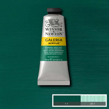 Winsor & Newton Galeria Acrylic 60ml Permanent Green Deep 482