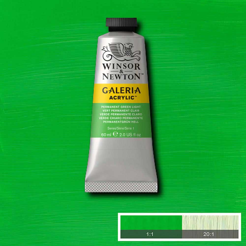 Winsor & Newton Galeria Acrylic 60ml Permanent Green Light 483