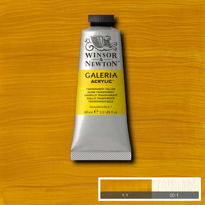 Winsor & Newton Galeria Acrylic 60ml Transparent Yellow 653