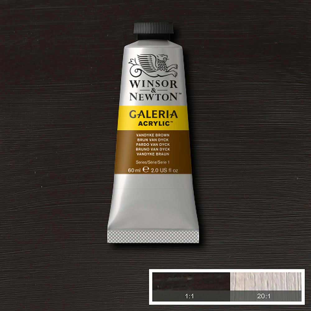 Winsor & Newton Galeria Acrylic 60ml Vandyke Brown 676
