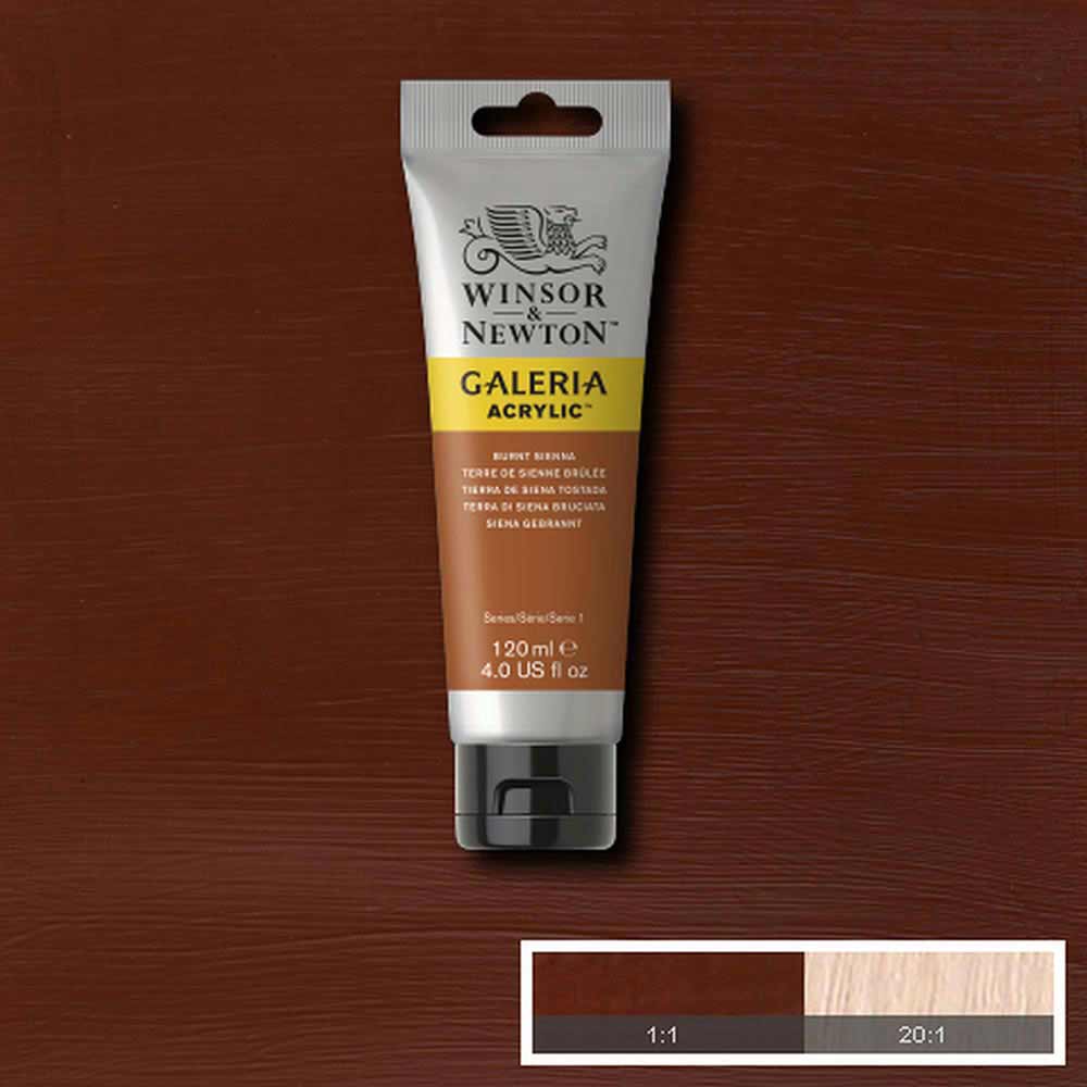 Winsor & Newton Galeria Acrylic 120ml Burnt Sienna Opaque 077