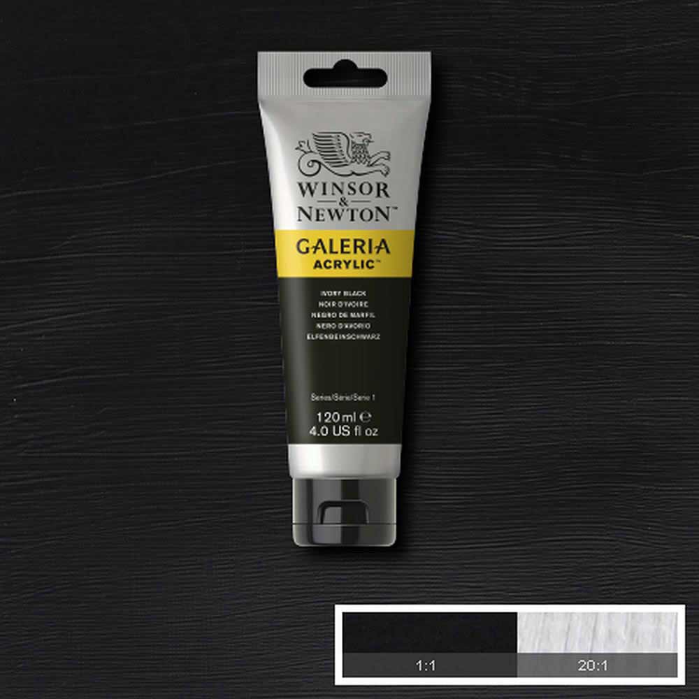 Winsor & Newton Galeria Acrylic 120ml Ivory Black 331