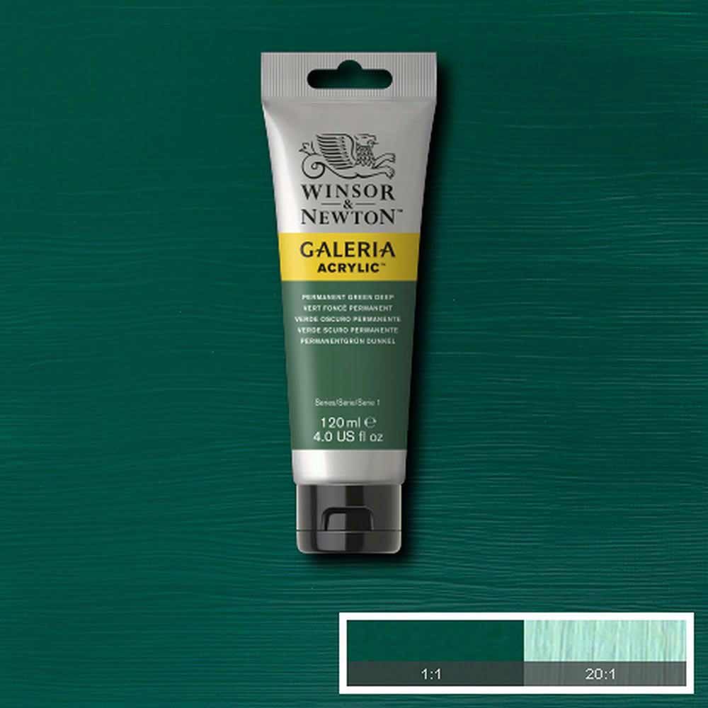 Winsor & Newton Galeria Acrylic 120ml Permanent Green Deep 482