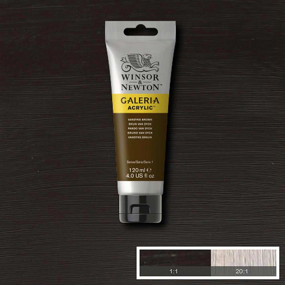 Winsor & Newton Galeria Acrylic 120ml Vandyke Brown 676
