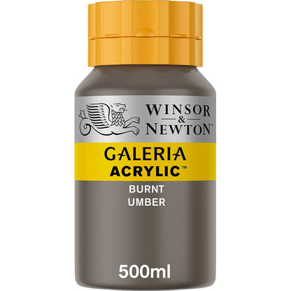 Winsor & Newton Galeria Acrylic 500ml Burnt Umber 76