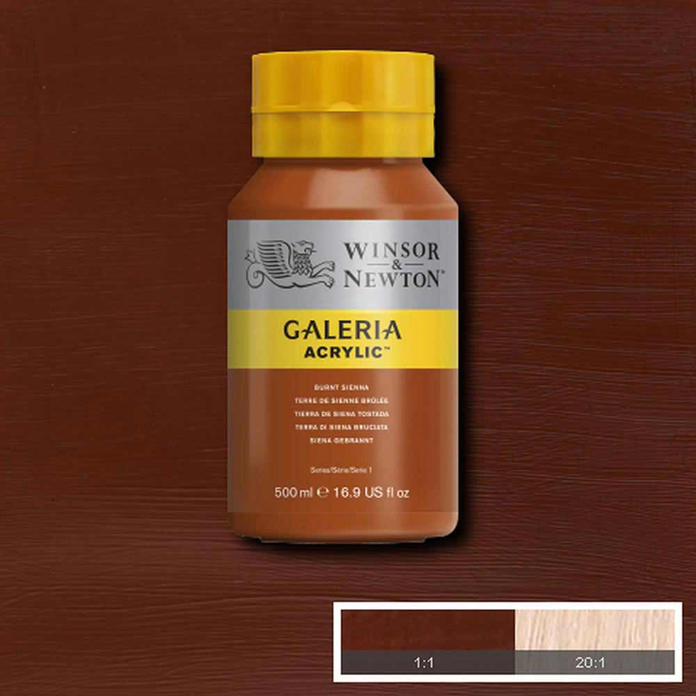 Winsor & Newton Galeria Acrylic 500ml Burnt Sienna Opaque 077