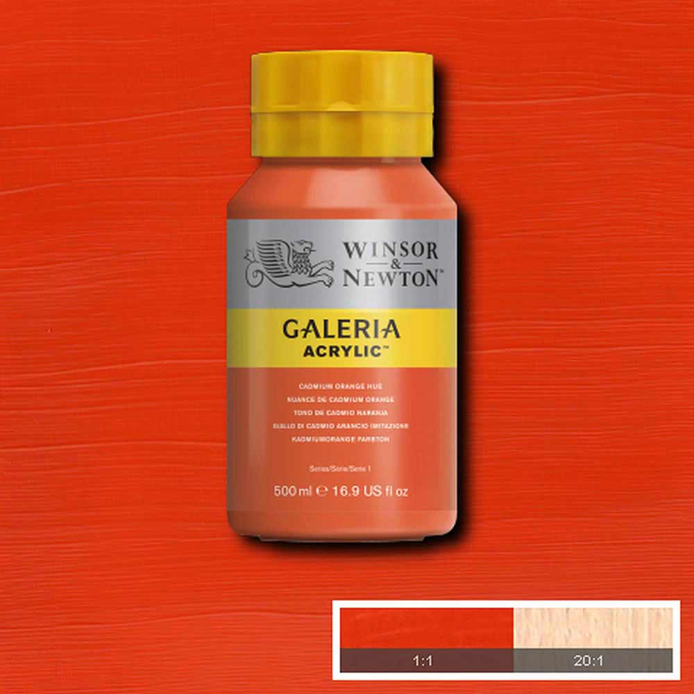 Winsor & Newton Galeria Acrylic 500ml Cadmium Orange Hue 090