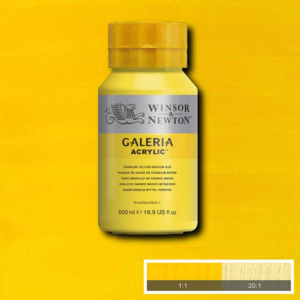 Winsor & Newton Galeria Acrylic 500ml Cadmium Yellow Medium Hue 120