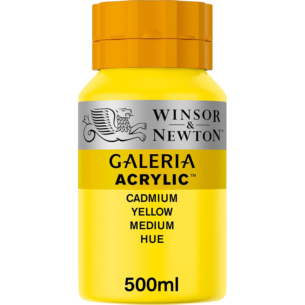 Winsor & Newton Galeria Acrylic 500ml Cadmium Yellow Medium Hue 120