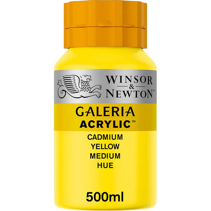 Winsor & Newton Galeria Acrylic 500ml Cadmium Yellow Medium Hue 120