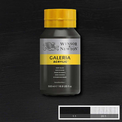 Winsor & Newton Galeria Acrylic 500ml Ivory Black 331