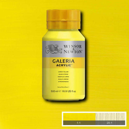 Winsor & Newton Galeria Acrylic 500ml Lemon Yellow Hue 346