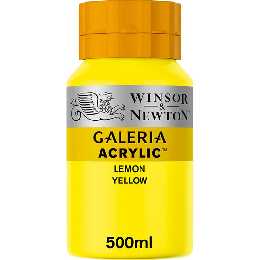 Winsor & Newton Galeria Acrylic 500ml Lemon Yellow Hue 346