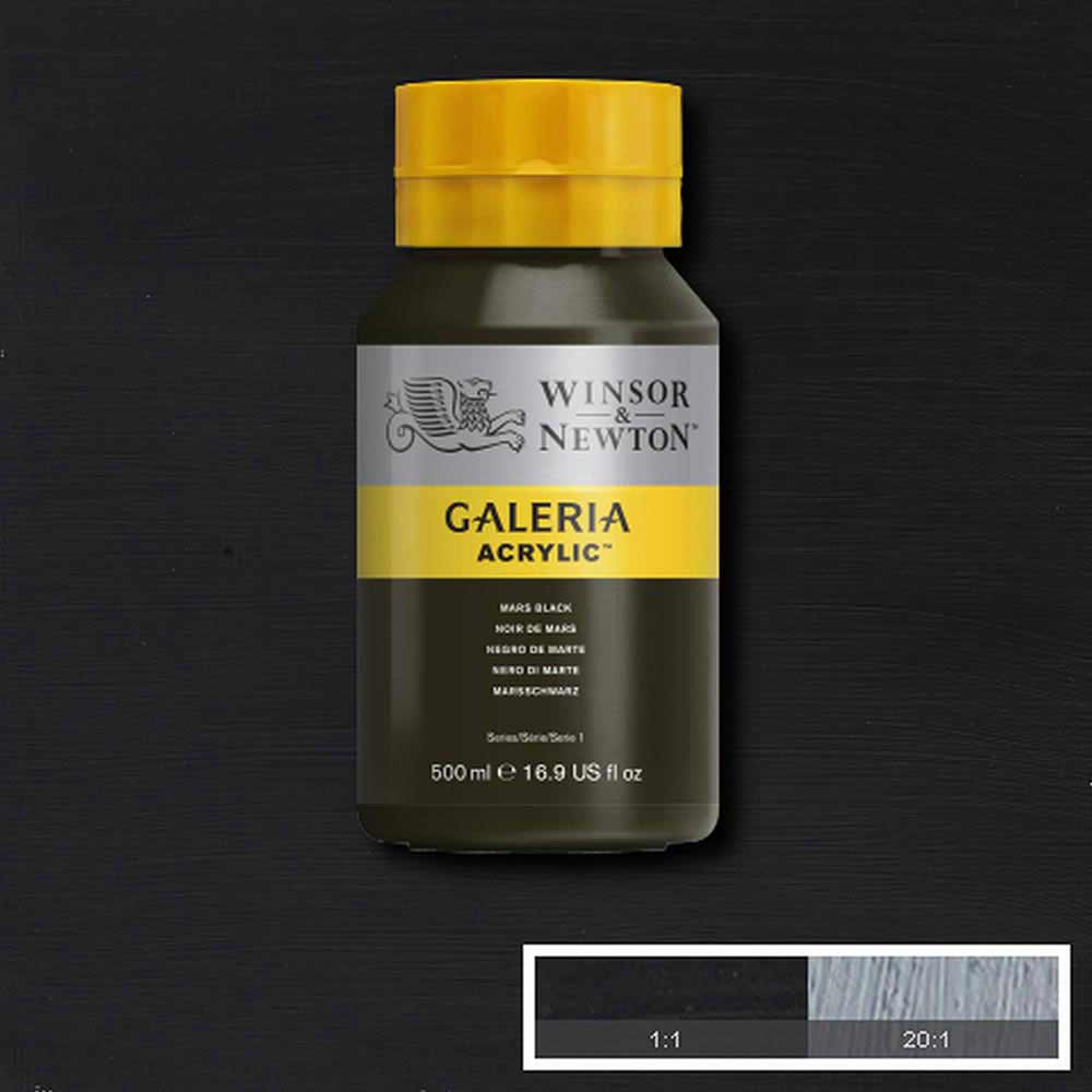 Winsor & Newton Galeria Acrylic 500ml Mars Black 386