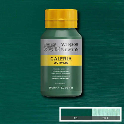 Winsor & Newton Galeria Acrylic 500ml Permanent Green Deep 482